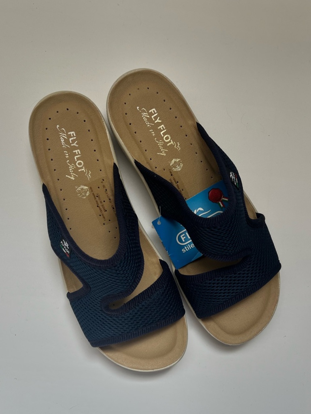 Fly Flot Navy Slip-On Sandals